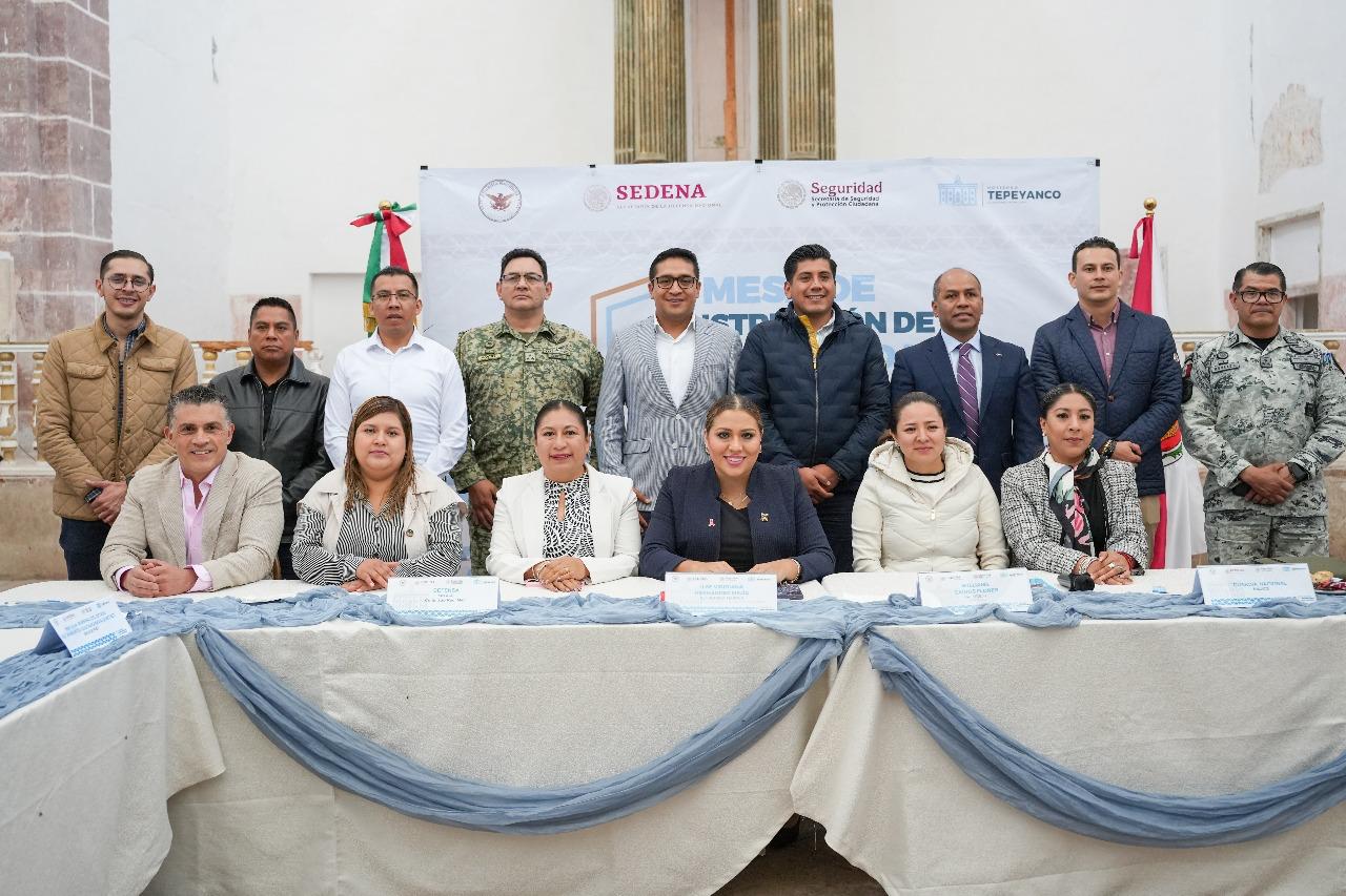 Participa alcalde Alfonso Sánchez García en Mesa de Construcción de Paz y Seguridad, en Tepeyanco